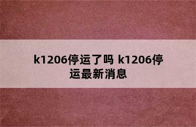 k1206停运了吗 k1206停运最新消息